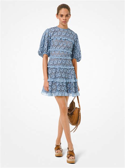 michael michael kors corded lace ruffled dress